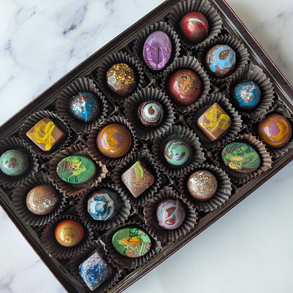 handpainted chocolate truffles