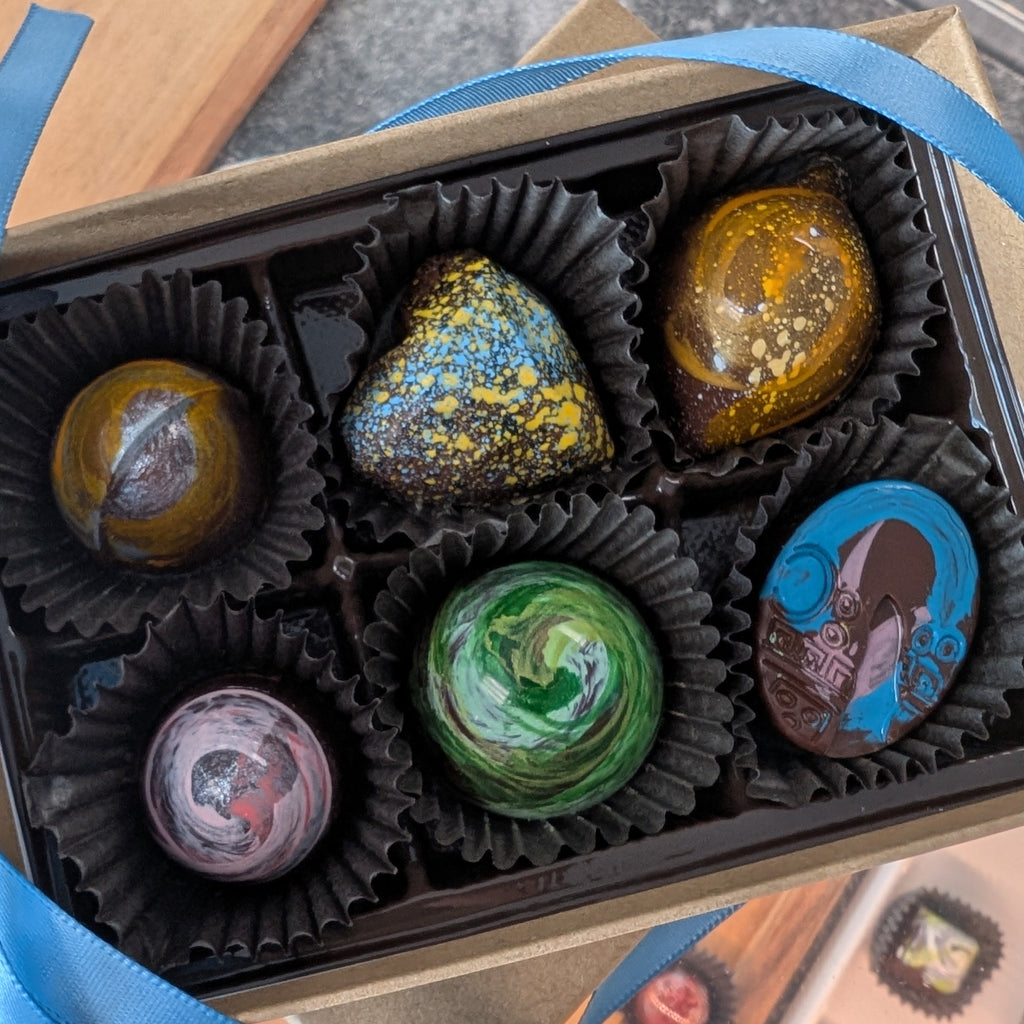 hand painted seasonal truffles